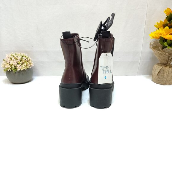 Time and Tru Chelsea Ankle Lug Sole Combat Boot Memory Foam Women's Size 6 NWT - Picture 6 of 11
